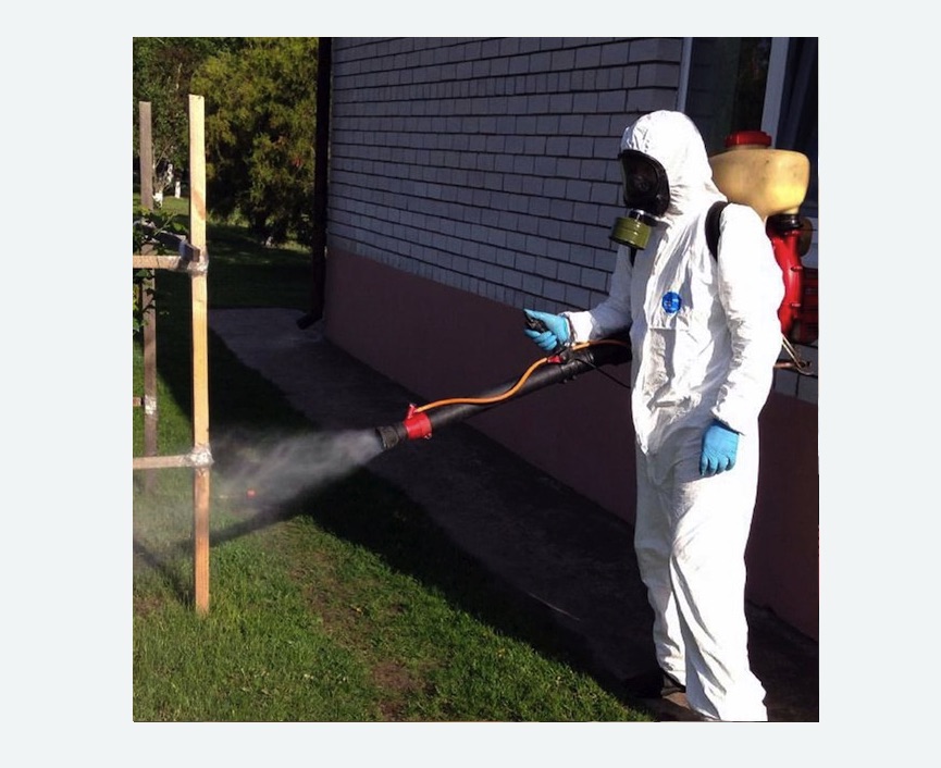 травля клещей на участке в Саянске